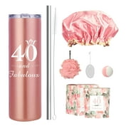 "MEANT2TOBE Pink 40th Birthday Gifts for Women - Decorations, Tumblers & Party Supplies to Celebrate Her Milestone Birthday!" (123 characters)