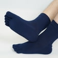 thumbnail image 4 of LOFIR Mens Toe Socks Cotton Athletic Running Five Finger Mens Ankle Socks Size 7.5-10, 5 Pairs, 4 of 11