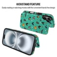 thumbnail image 6 of WIRESTER Case with Card Holder, RFID Blocking Wallet Case Durable PU Leather Kickstand Slim Heavy Duty Shockproof Protective Case for Apple iPhone 16 6.1" 2024, Chicken Pattern, 6 of 7