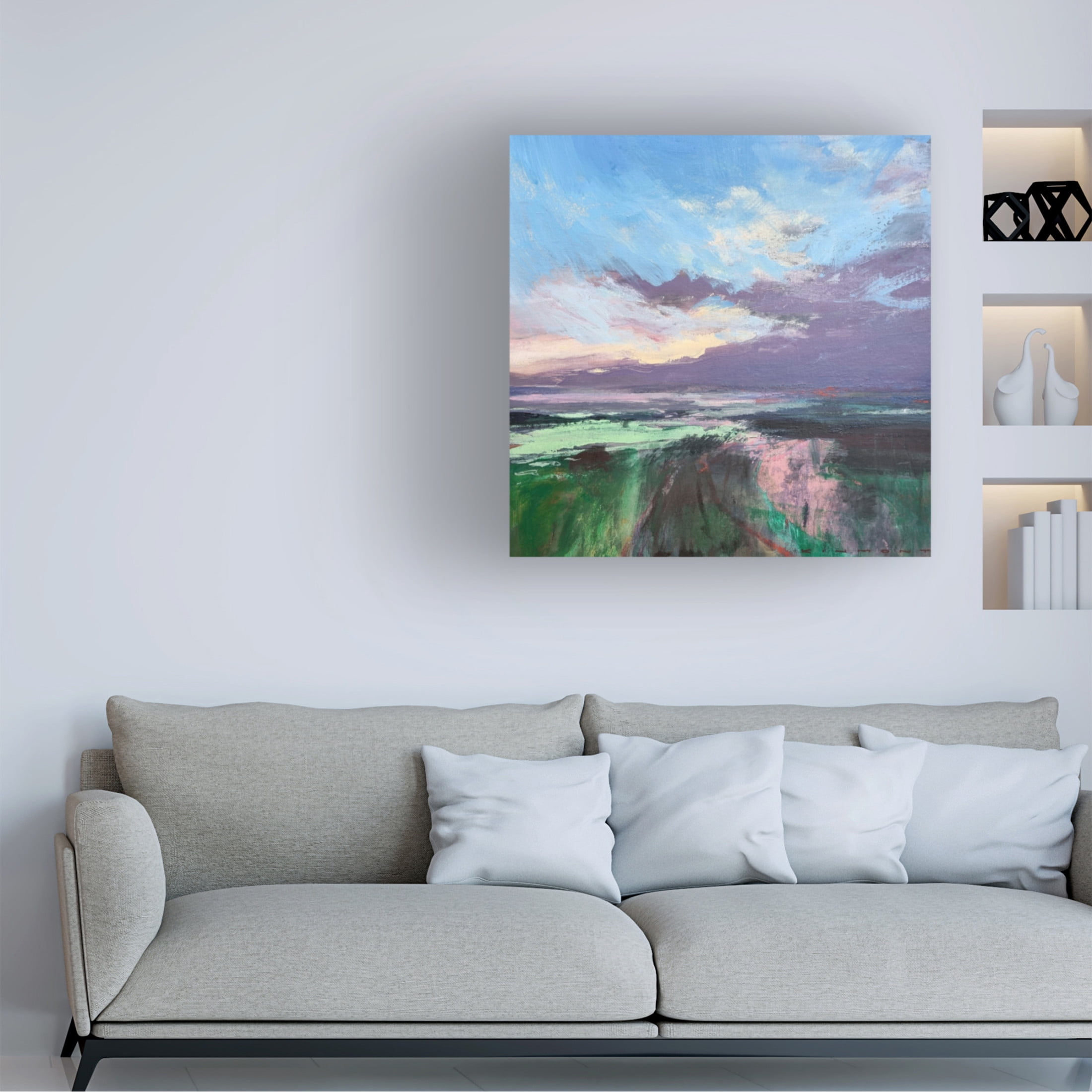 Canvas Wall Art - Andrew Kinmont 'The Beauty Of The Morning' Wall Art for Living Room, Bedroom, or Office Décor by Trademark Fine Art - 14 x 14 Inches