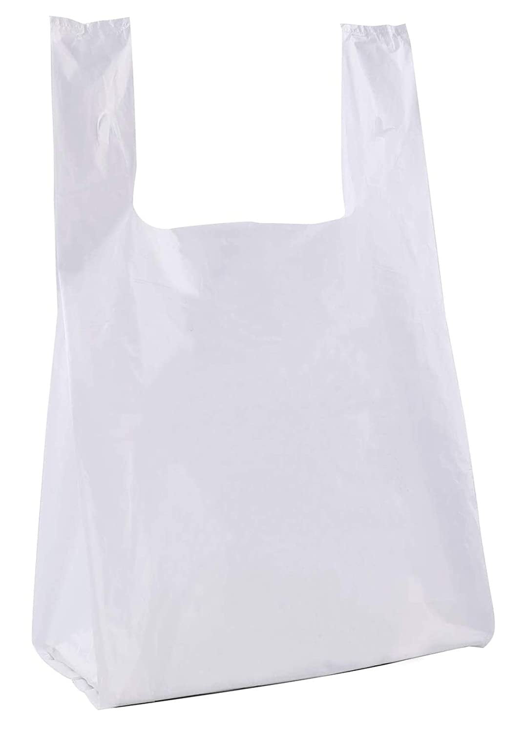 Pack of 200 White T-Shirt Plastic Bags 24 x 10 x 44. Carry-Out Bags ...