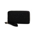 thumbnail image 1 of MKF Collection by Mia K. MKF-PU7770BK Lisbette Embossed M Signature Wallet, Black, 1 of 1