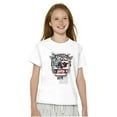 thumbnail image 3 of Patriotic American Skull Badass Rebel Crewneck T Shirts Boy Girl Teen Brisco Brands XS, 3 of 6