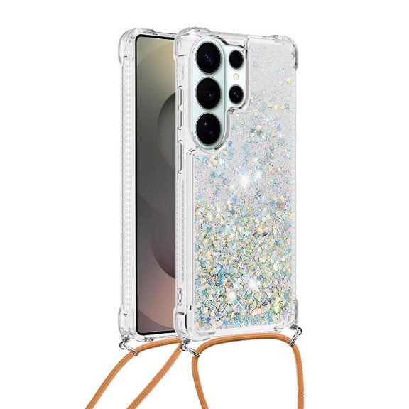 Funda FOXDOCK para Samsung Galaxy S26 Ultra con Cuerda Ajustable, Brillo Líquido, Protección Antigolpes y Lente – Ideal para Regalo