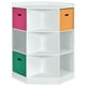 Gymax 3-Tier Kids Storage Étagère Cubes w/3 Paniers Coin Armoire Organisateur Blanc – image 1 sur 10