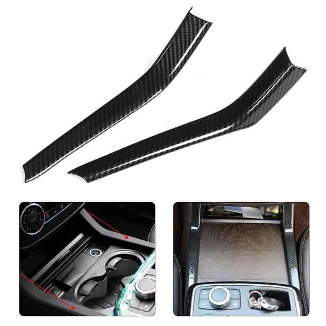 Portavasos de agua a rayas, 2 piezas de fibra de carbono estilo portavasos para coche embellecedor portavasos embellecedor Valor inmejorable