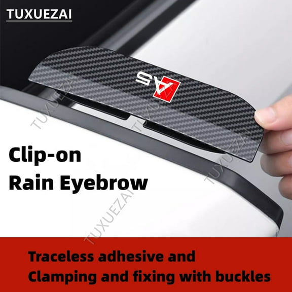 For Audi A5 Carbon Fiber Car Rearview Side Snow Sun Visor Rain Cover Automob Mirror Accessories