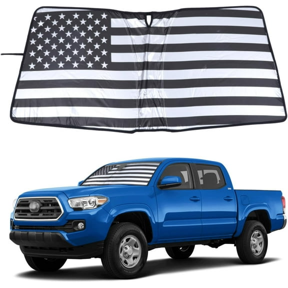 Front Windshield Sunshade for Toyota Tacoma 2006-2024 Windshield Sun Shade Sun Visor UV Blocker Privacy Protector Custom Sunscreen Heatshield Keep Your Car Cooler Resilient & Expeditious (Grey)