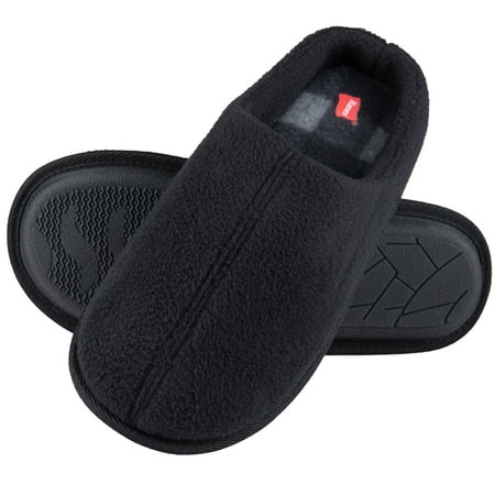 

Hanes Mens Comfort Memory Foam Slip on Clog House Shoes with Indoor/Outdoor Sole (Black Size XX-Large (Mens US 12.5-13.5))