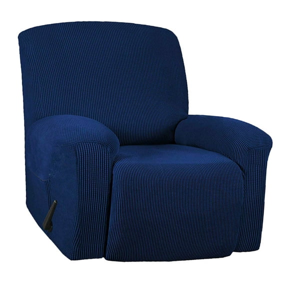 1-Piece Recliner Slipcovers Soft High Stretch Jacquard Sofa Cover Recliner Cover Dark Blue
