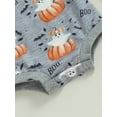 thumbnail image 6 of Liacowi Newborn Baby Boys Halloween Outfit Long Sleeve Ghost Pumpkin Print Romper Bodysuit 3 6 12 18 Months Infant Boys Halloween Onesie Jumpsuits 0-18M, 6 of 7