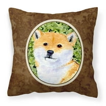Carolines Treasures SS8719PW1414 Shiba Inu Fabric Decorative Pillow, 14Hx14W, multicolor