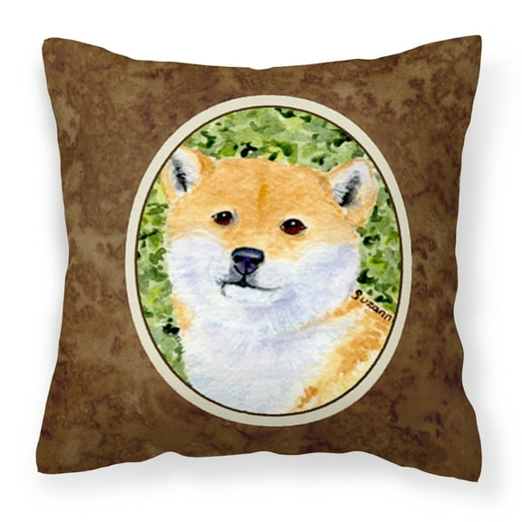 Carolines Treasures SS8719PW1414 Shiba Inu Fabric Decorative Pillow, 14Hx14W, multicolor