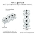 thumbnail image 5 of Rosec Jewels Natural Black Spinel Flower Band Ring for Women ( AAA Quality), 18K White Gold, US 13.00, 5 of 8