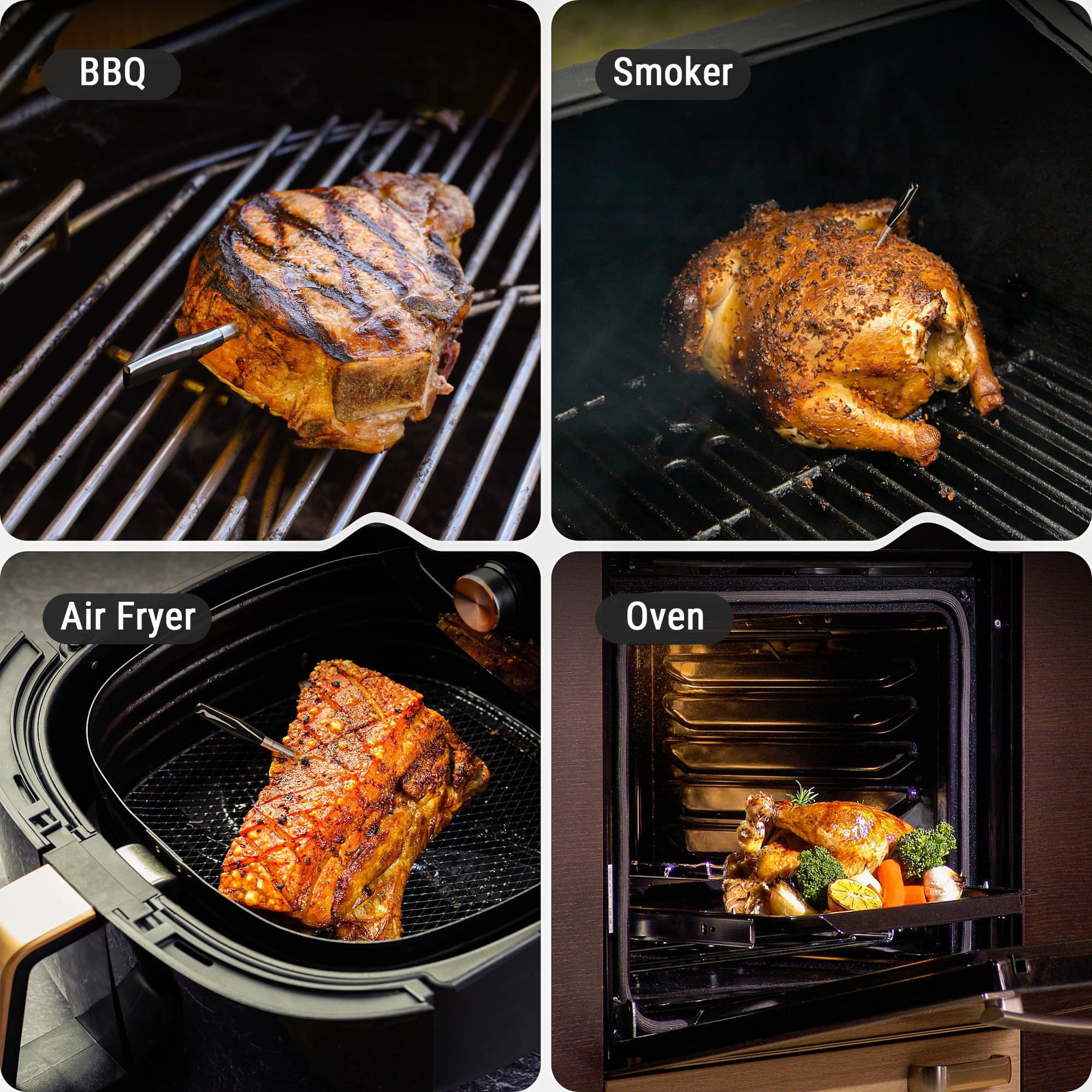 ThermoPro TempSpike Lite 500FT Wireless Meat Thermometer, Bluetooth Probe Thermometer with Smart App for Grilling, Smoking, BBQ, Oven & Smoker