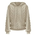 thumbnail image 2 of IMENGL Sweat à Capuche en Peluche Uni, Beige 4TG, Taille M-5TG, 2 of 3