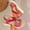 Red, variant on Viluyesy Womens Wedge Sandals, Peep Toe Fashion Striped Comfort Summer Casual Dressy Shoes Gray US6.5