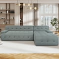 thumbnail image 2 of U_Style Modern L-Shaped Modular Sofa | Grey Polyester Grid Fabric | 107" Large 3-Seater | No Assembly | Perfect for Living Rooms &amp; Apartments, 2 of 16