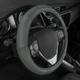 thumbnail image 3 of Motor Trend Odorless Gray Classic Stitch Perforated Simulated Leather Steering Wheel Cover for Car SUV Van & Truck, 3 of 6