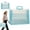 D, variant on 13"x10" file box plastic,envelopes with snap closure,expanding file folder,Portable Transparent Envelope Document Folder Large Waterproof File Wallet Organizer Box for Letter Office Home(Blue)
