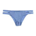 thumbnail image 1 of Tavik Womens Chloe Slinky Rib Bikini Swim Bottom, Blue, Large, 1 of 2