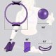 thumbnail image 4 of 5 Pcs Pilates Ring Set 14" Yoga Fitness Magic Circle Pilates Equipment for Home Workouts Fitness kit, 4 of 5