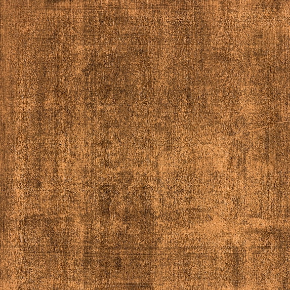 Ahgly Company Indoor Square Oriental Orange Industrial Area Rugs, 7' Square