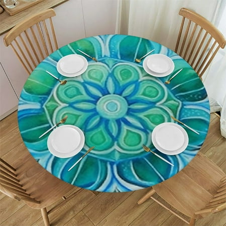 

Tllo0ord Waterproof Table Cover Tablecloth Design Floral Waterproof Wipe Clean Table Cloths Fits up Tables 38-42