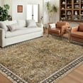 thumbnail image 7 of FairOnly Washable Area Rug for Living Room Bedroom Vintage Trellis Area Rug 8' x 10' Low Pile Rug, Yellow, 7 of 7