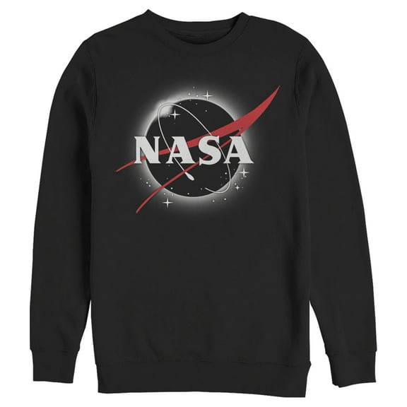 Men's NASA Total Eclipse Logo  Sweatshirt Black Medium