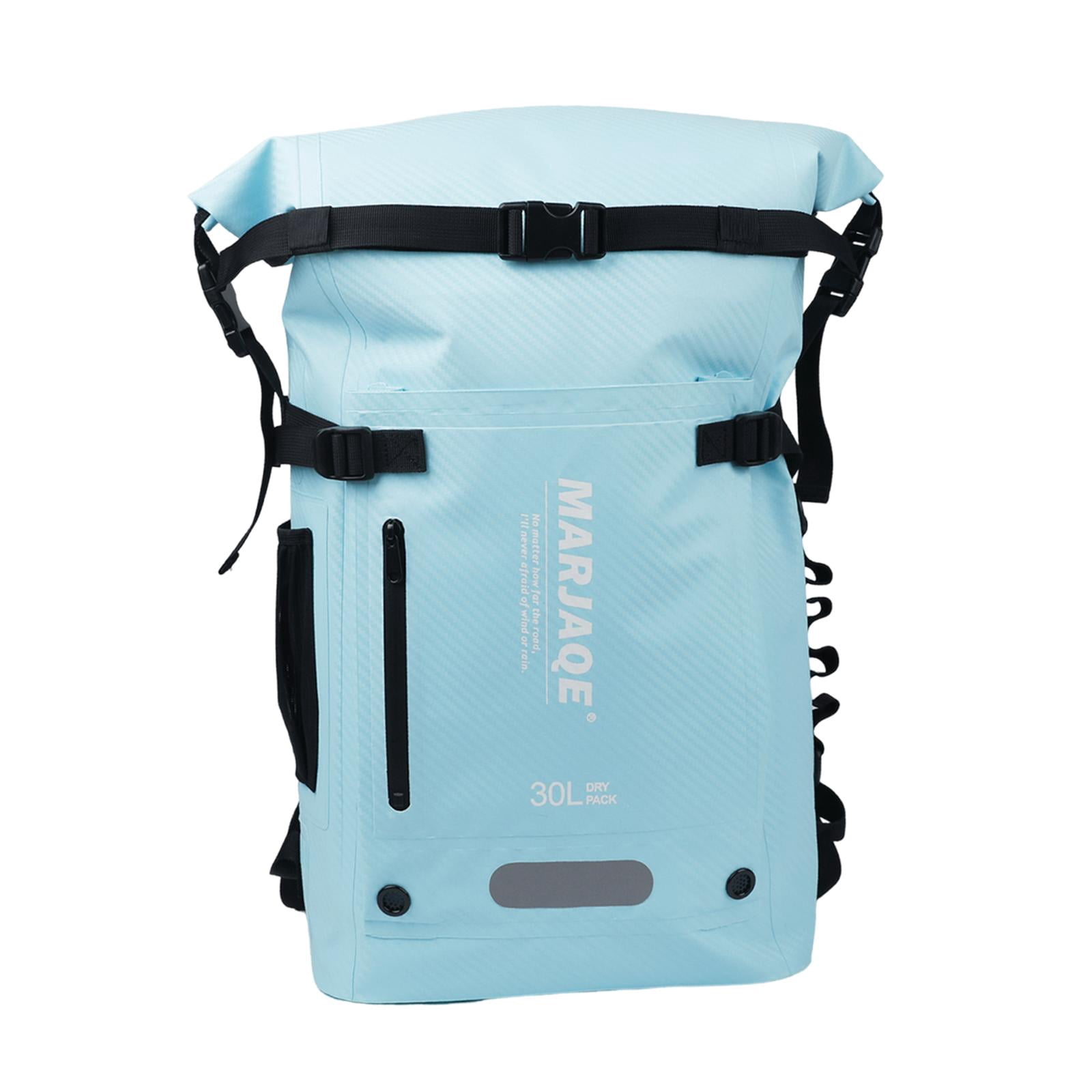 figatia 30 Liters Swimming Backpack Dry Bag for Snorkeling Rafting Multi Compartment Blue