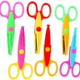 thumbnail image 3 of 6-Piece Scissors Set: Craft Supplies for Teachers, Scrapbooking, Photo Albums, Children & Art - Different Patterns for Home & Office Use, 3 of 4
