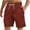 Wine 1, variant on XuJwPNcy Shorts for Men Big and Talls Summer Basic Solid Color Casual Drawstring Elastic Waisted Shorts with Pockets