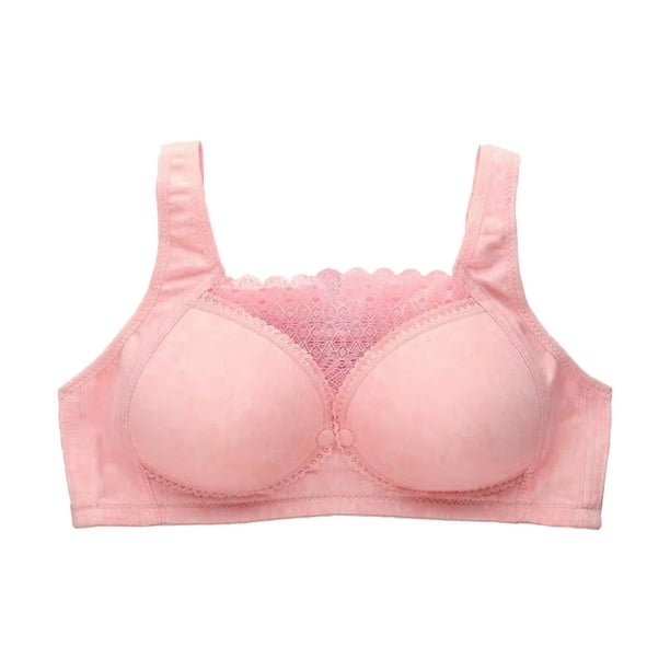 Bras for Women Wireless Nursing bra Plus Size ​Cotton ​Bra Maternity  Breastfeeding Bra Front Closure Brassiere Women Underwear pink 34/75BC