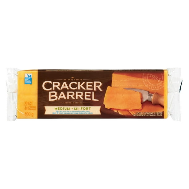 Cracker Barrel Fromage Cheddar Moyen Coloré Allégé 400g