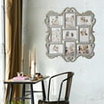 thumbnail image 2 of Crystal Art Gallery Distressed Gray & Gold Baroque Vintage Style Photo Collage Picture Frame - 22" x 21", 2 of 6