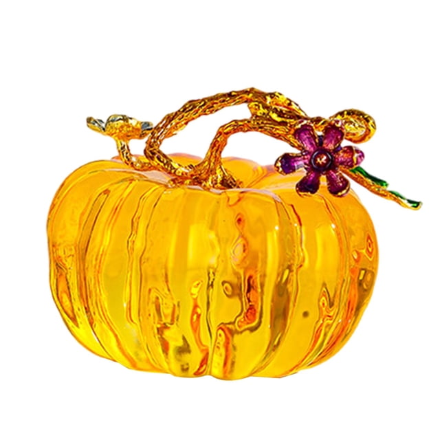 Accesorios de decoración artificial Cristal Comida Calabaza Fotografía Verduras Exhibición Juguetes Accesorios Artesanía para Día de Acción Amarillo Hugo Artesanía domiciliaria