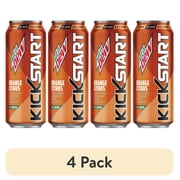(4 pack) Mountain Dew Kickstart, Energy Drink, Orange Citrus Flavor, 16 fl oz, Can