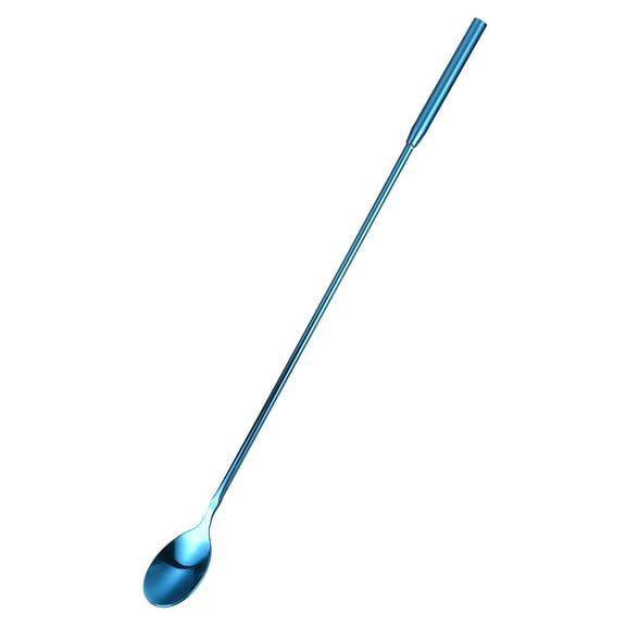 Long Handle Mixing Stirring Spoon, Bar Spoon Stirring Spoon (Length: 300mm/11.81", Blue)