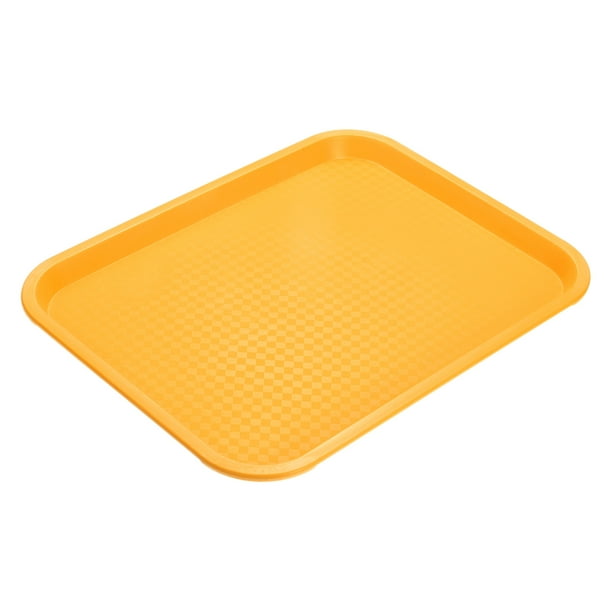 Bandejas de Plástico Unique Bargains para Comida Rápida Rectangulares 10' X 14' Amarillo