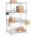 thumbnail image 4 of Global Industrial TG24544EP 63 x 54 x 24 in. Nexelate Silver Epoxy To Go Rack with 4 Wire Shelves, Dividers & Ledges, 4 of 4