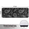 thumbnail image 5 of Kitchen Rugs Sets Of 2,Black Paisley and Floral Pattern Anti Fatigue Kitchen Mat Rugs Non Slip Washable,Decorative Kitchen Floor Mats for Kitchen,Sink,Laundry,17"x47"+17"x47", 5 of 5