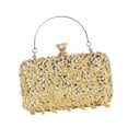 thumbnail image 3 of Cartera de mano para mujer, para en clubes, bolsos con asa para dama, bolsos formales para fiestas, cócteles y fiestas Oro, 3 of 8