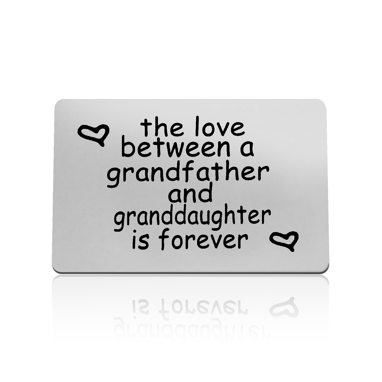 Best Grandfather Gift from Granddaughter Birthday Wallet Card Insert
