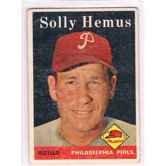 Collectible Baseball Card VG 1958 Topps #207 Solly Hemus Philadelphia Phillies
