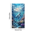 thumbnail image 3 of Microfiber Extra Large, Oversized Blue White Beach Towels, Beach Towel Double Sided Velour, Soft & Lightweight, Cute Dolphin Towel for Adults & Women，Sand Free for Pool,Spa,Swim,Travel, 3 of 6