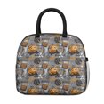 thumbnail image 2 of Womens Gray Background Basketball Elements Pattern Lunch Box for Work,Insulated Lunch Bag for Women,Loncheras Para Mujer,Leakproof Adult Lunch Bag for Work,Beach,Travel,Picnic,Camping, 2 of 7