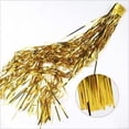 thumbnail image 5 of 3 Pcs Gold Metallic Foil Curtains,3.28ft x 6.56ft Fringe Rain Curtain Shine Photo Booth Backdrop Tinsel Curtain Streamer for Wedding Christmas New Year Shower Celebration Party, 5 of 9