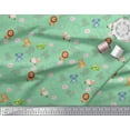 thumbnail image 3 of Soimoi Polyester Crepe Fabric Floral & Cute Animals Cartoon Print Fabric by The Yard 42 Inch Wide, 3 of 3