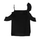 thumbnail image 2 of Blusa asimétrica bar III con hombros descubiertos para mujer negro extragrande, 2 of 2